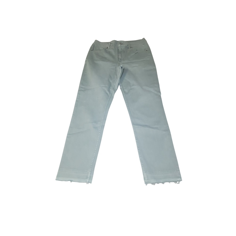 Maurices Womens Size 11/12 Light Blue Raw Hem Straight Leg‎ Jeans